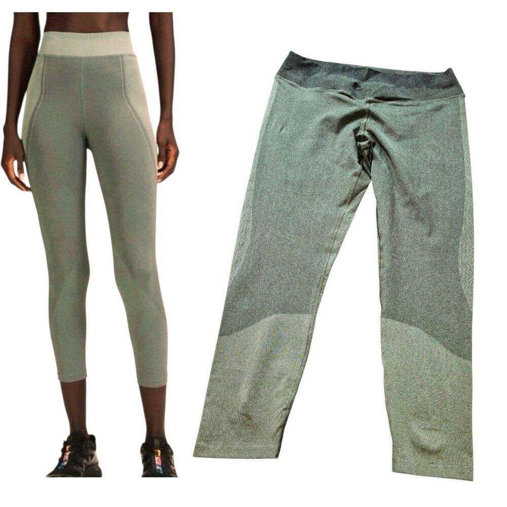 LULULEMON LAB Sz 14 Seamless Super-Hi-Rise Training Pant Color Misty Glade Green